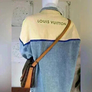 NWT upcycled Jacket-100% authentic Louis Vuitton dust bag,drawstring &ribbon
